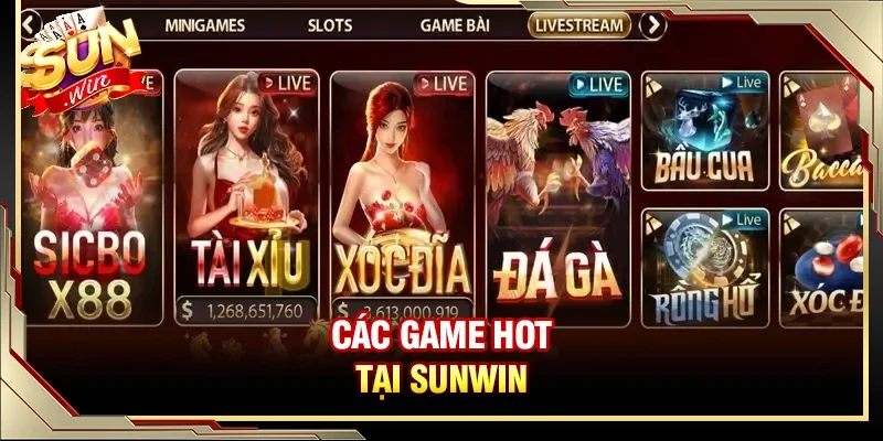 Những trò chơi giải trí chất lượng nhất mà SUNWIN sở hữu